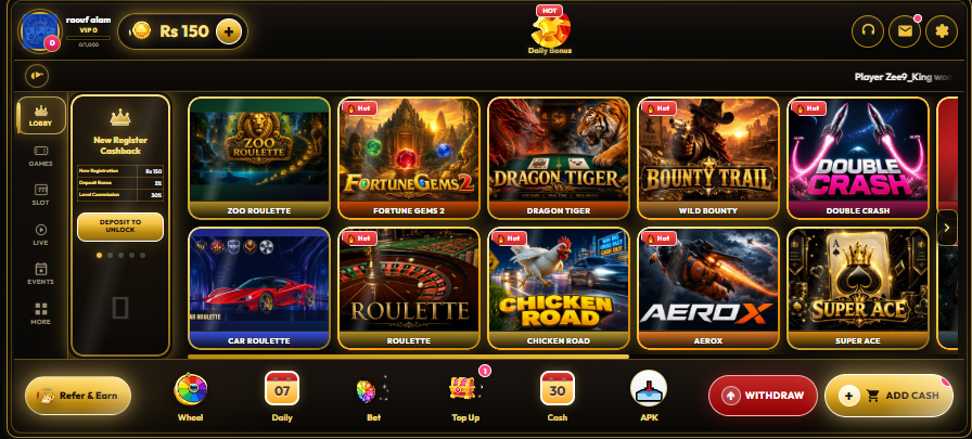game interface